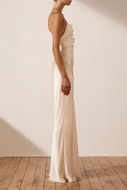 Shona Joy La Lune Lace Back Maxi Dress Cream Size 6 for rent on The Volte - image 4