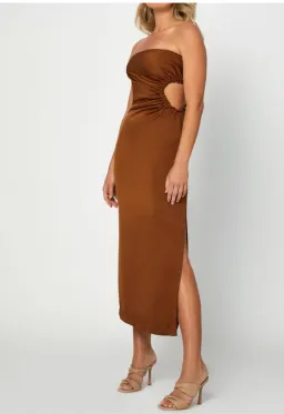By Johnny Selena Strapless Dress Coffee Size 6 for rent on The Volte - image 1