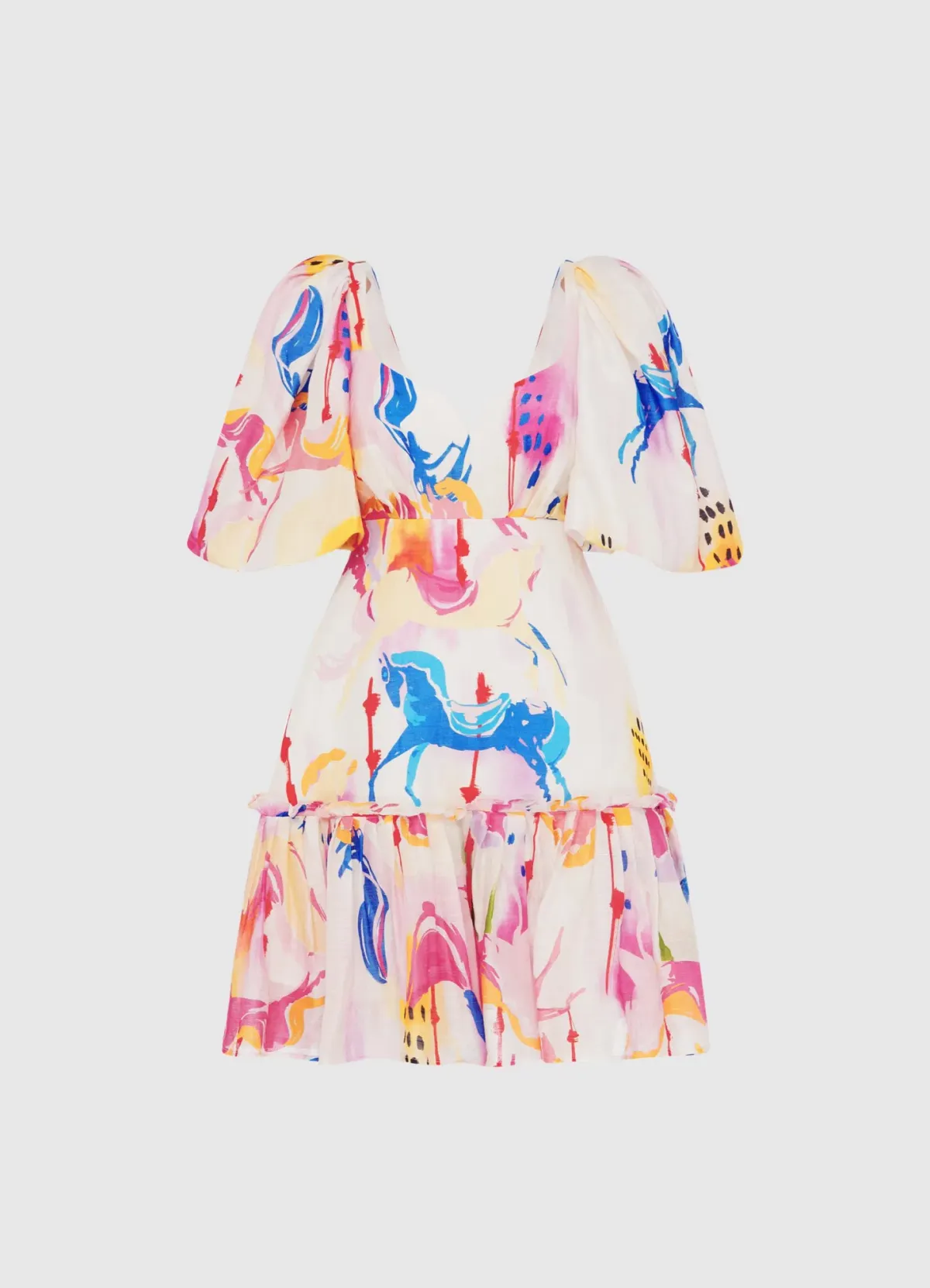 Leo Lin The Carousel Mini Dress Print Size 8 - Image 2