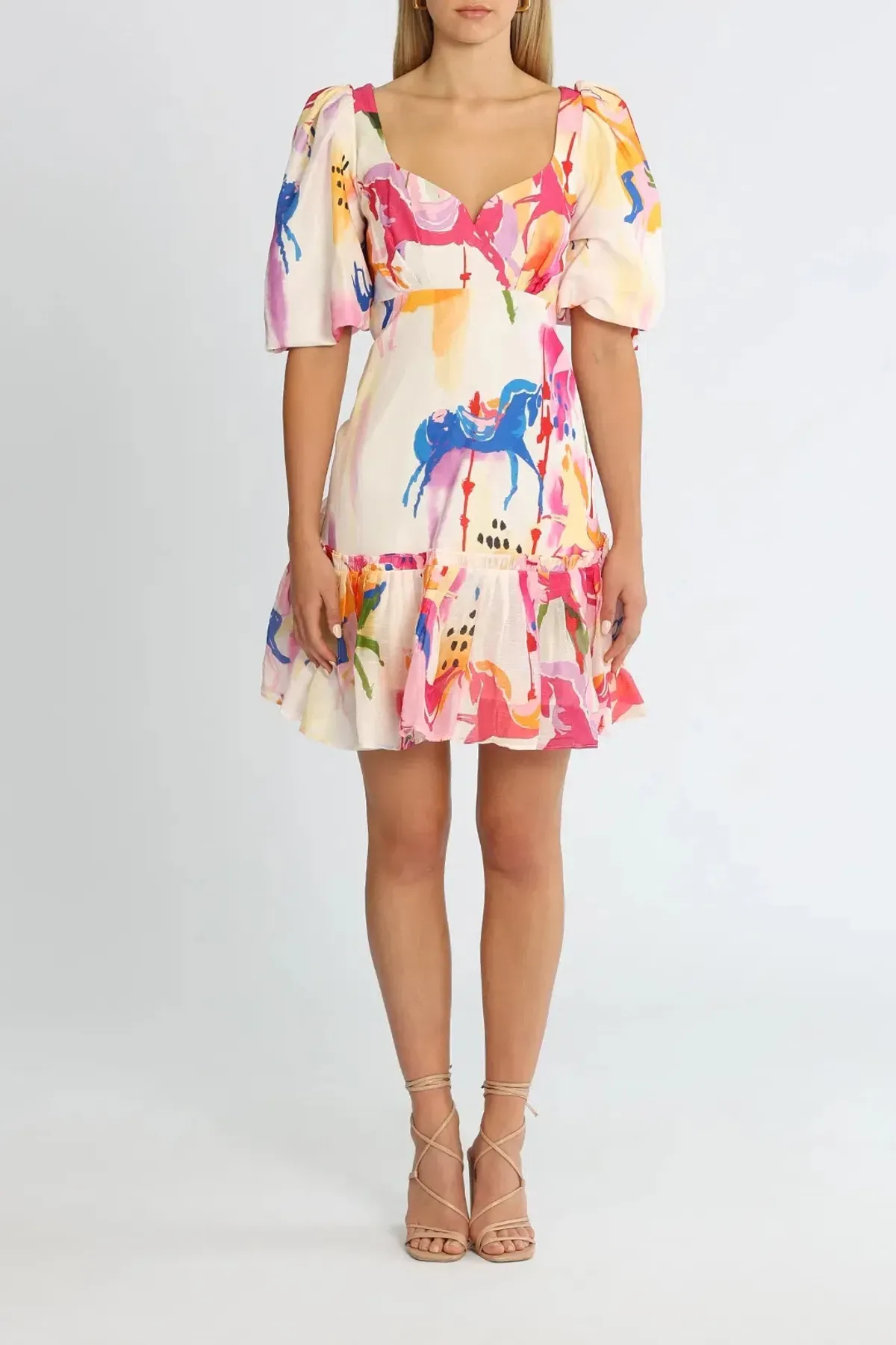 Leo Lin The Carousel Mini Dress Print Size 8 - Image 1