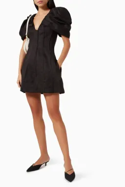 Aje Admiral Butterfly Sleeve Mini Dress Black Size 8 for rent on The Volte - image 4