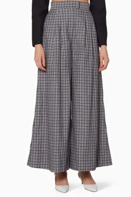 Acler Cunningham Pants Grey Check Print Size AU 6 for rent on The Volte - image 2