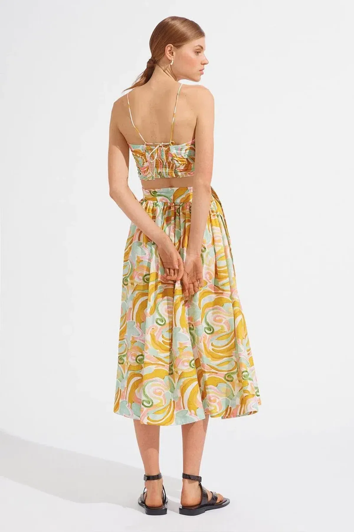 Steele Peta Crop & Brandt Midi Skirt Set Allegro Size Large - Image 4