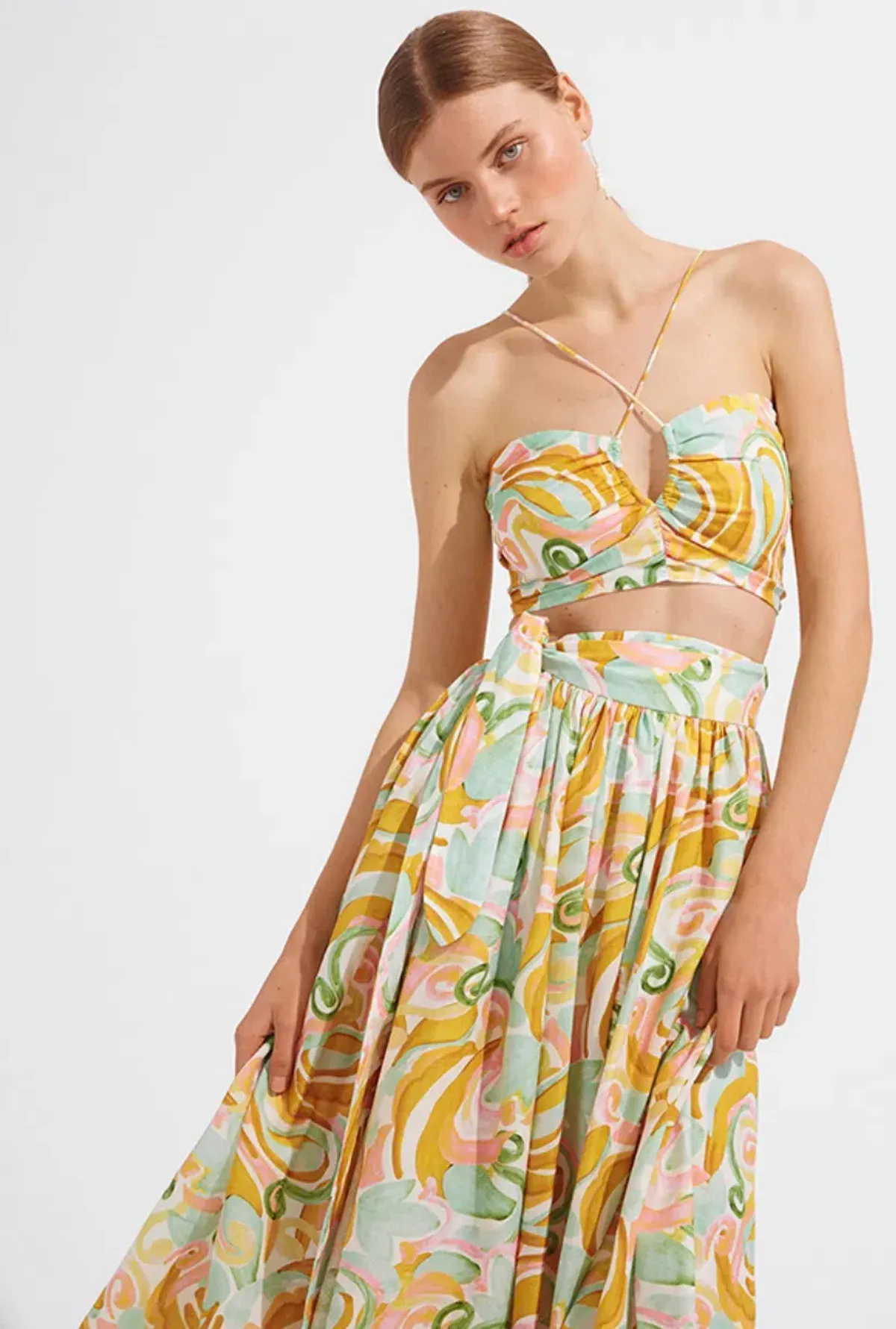 Steele Peta Crop & Brandt Midi Skirt Set Allegro Size Large - Image 3