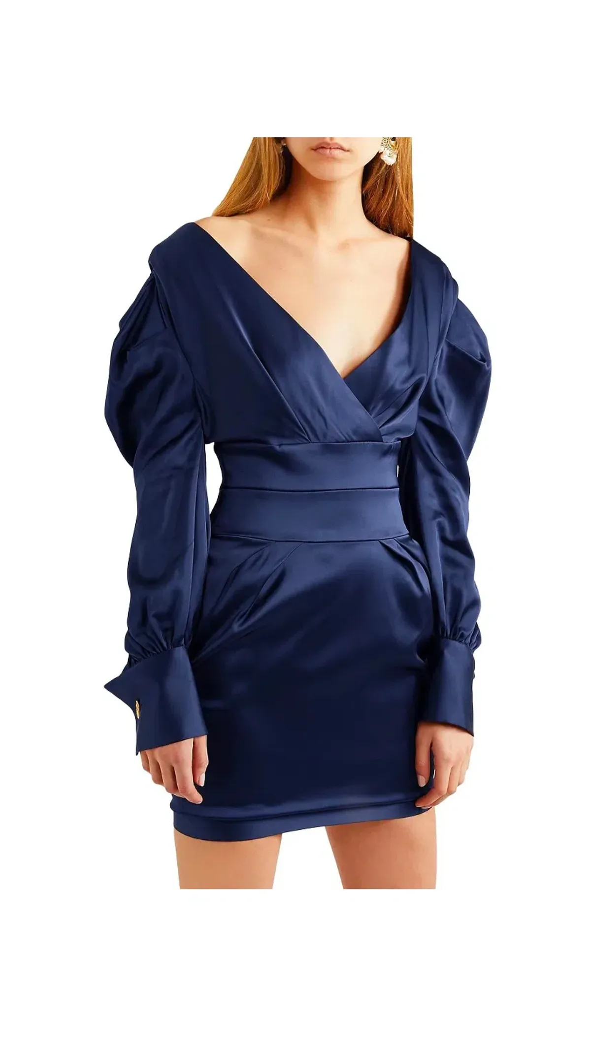 Alexandre Vauthier Mini Dress Dark Blue Size 12 - Image 2