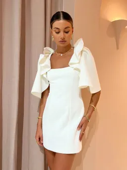 Acler Gwynn Dress Cream Size 8  for rent on The Volte - image 2