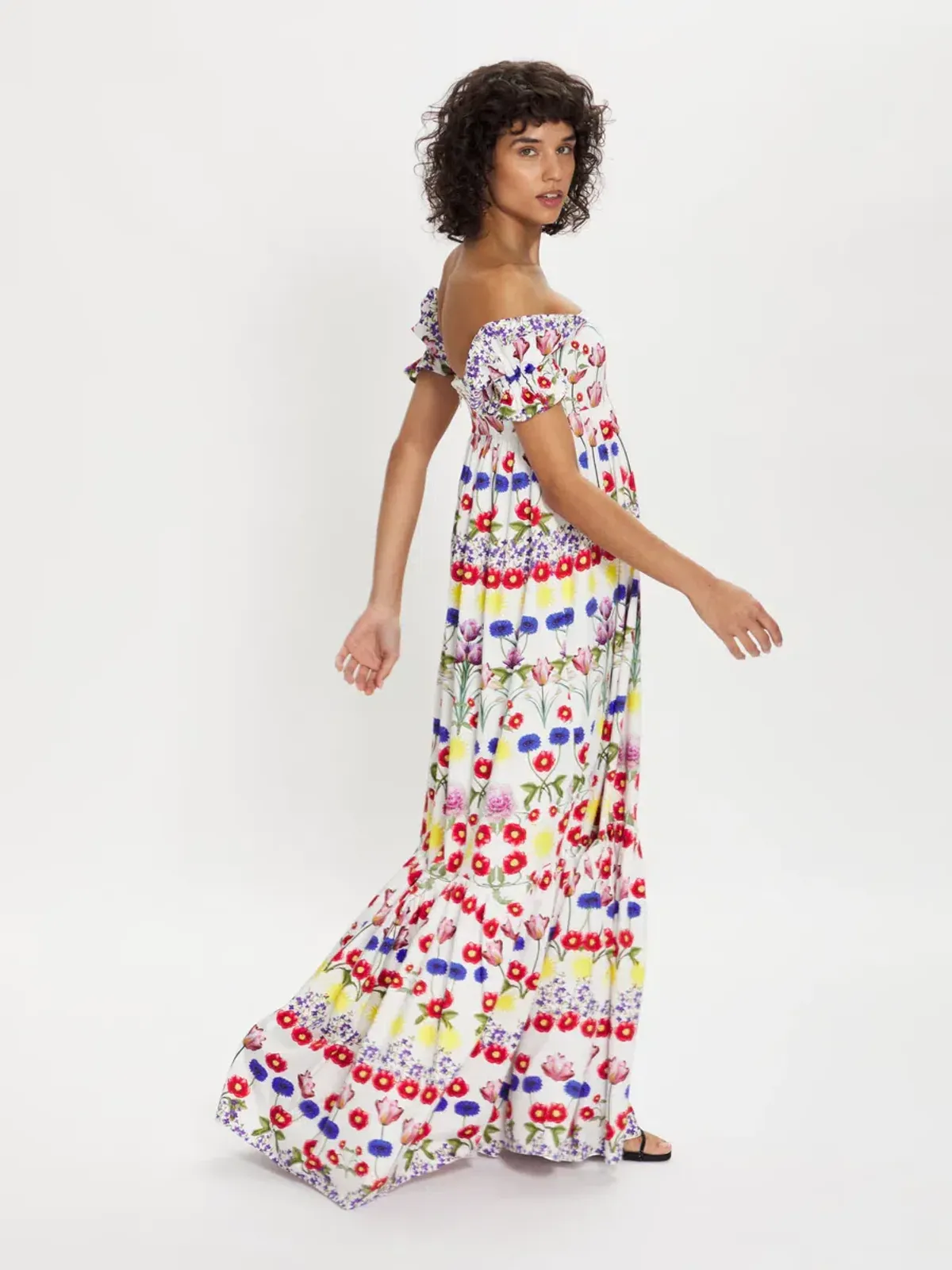 Borgo De Nor Antigone Dream On Cotton Maxi Dress Print Size 14 - Image 2