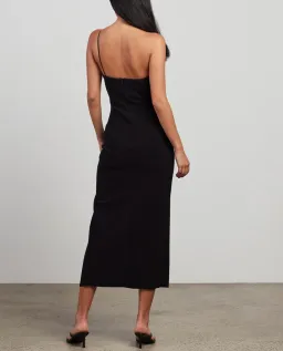 Bec & Bridge Fleur Asymmetric Midi Dress Black Size 12 for rent on The Volte - image 3