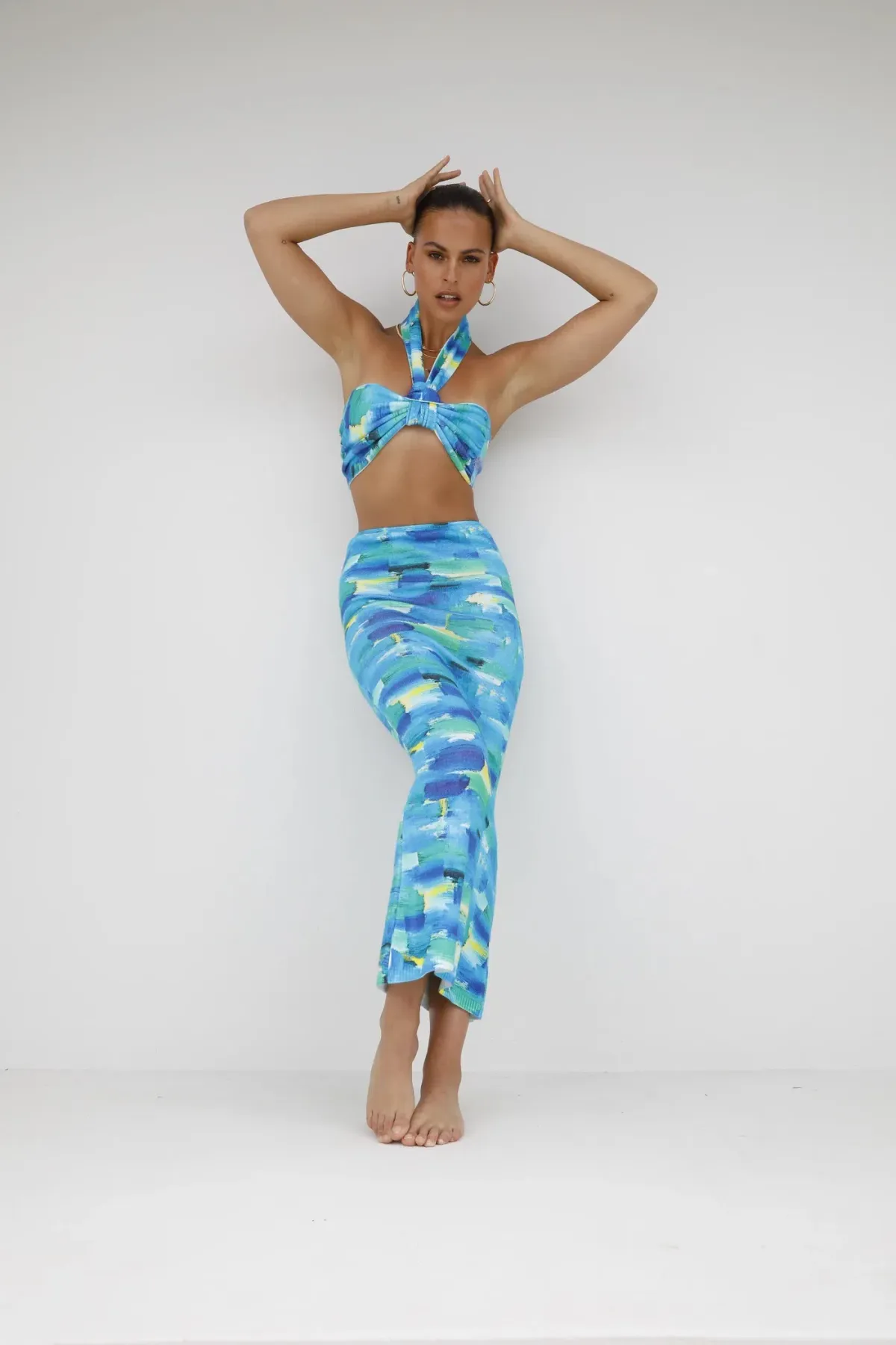 Asta Resort Carmen Top and Skirt Set Ocean Size 6 - Image 10