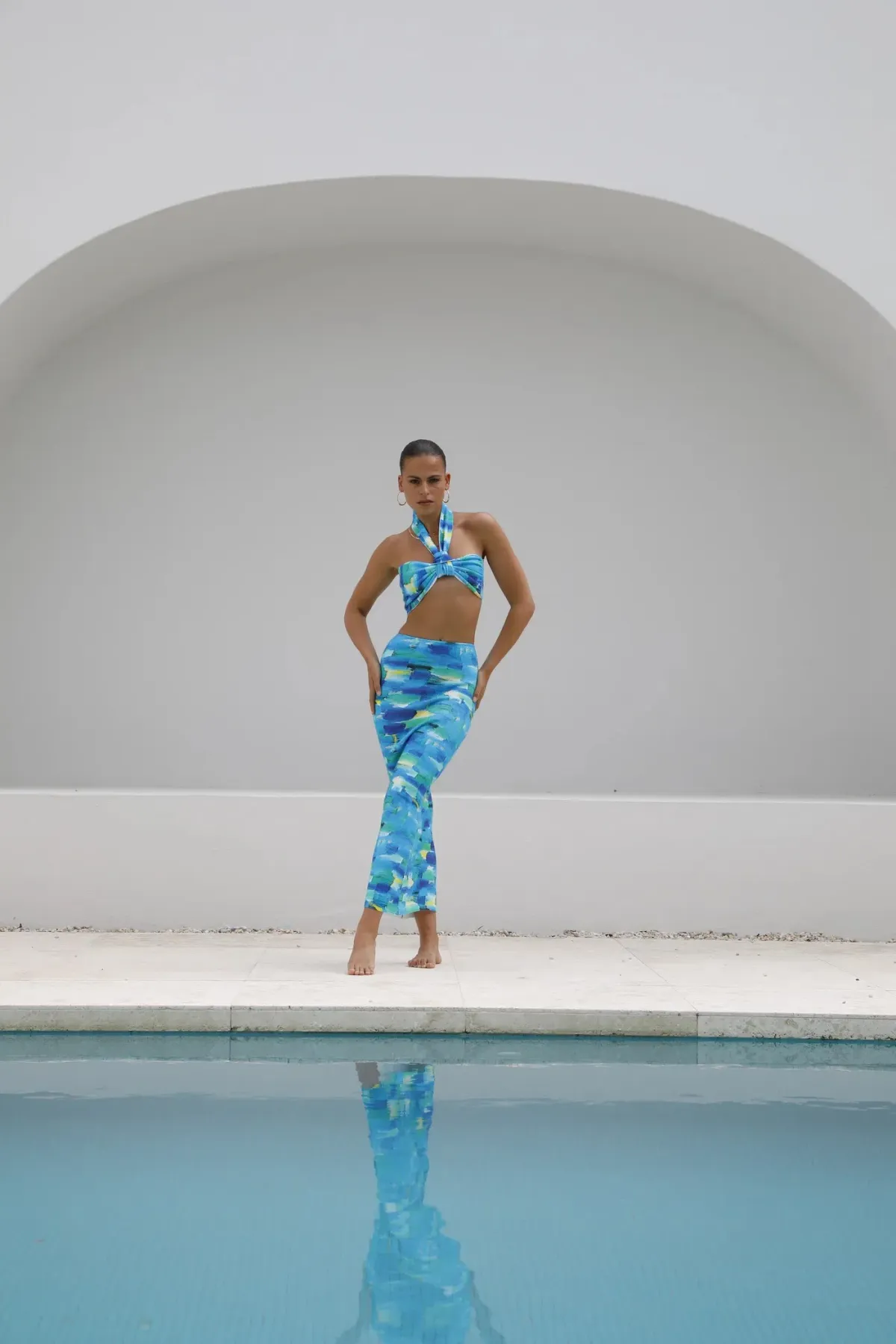 Asta Resort Carmen Top and Skirt Set Ocean Size 6 - Image 11