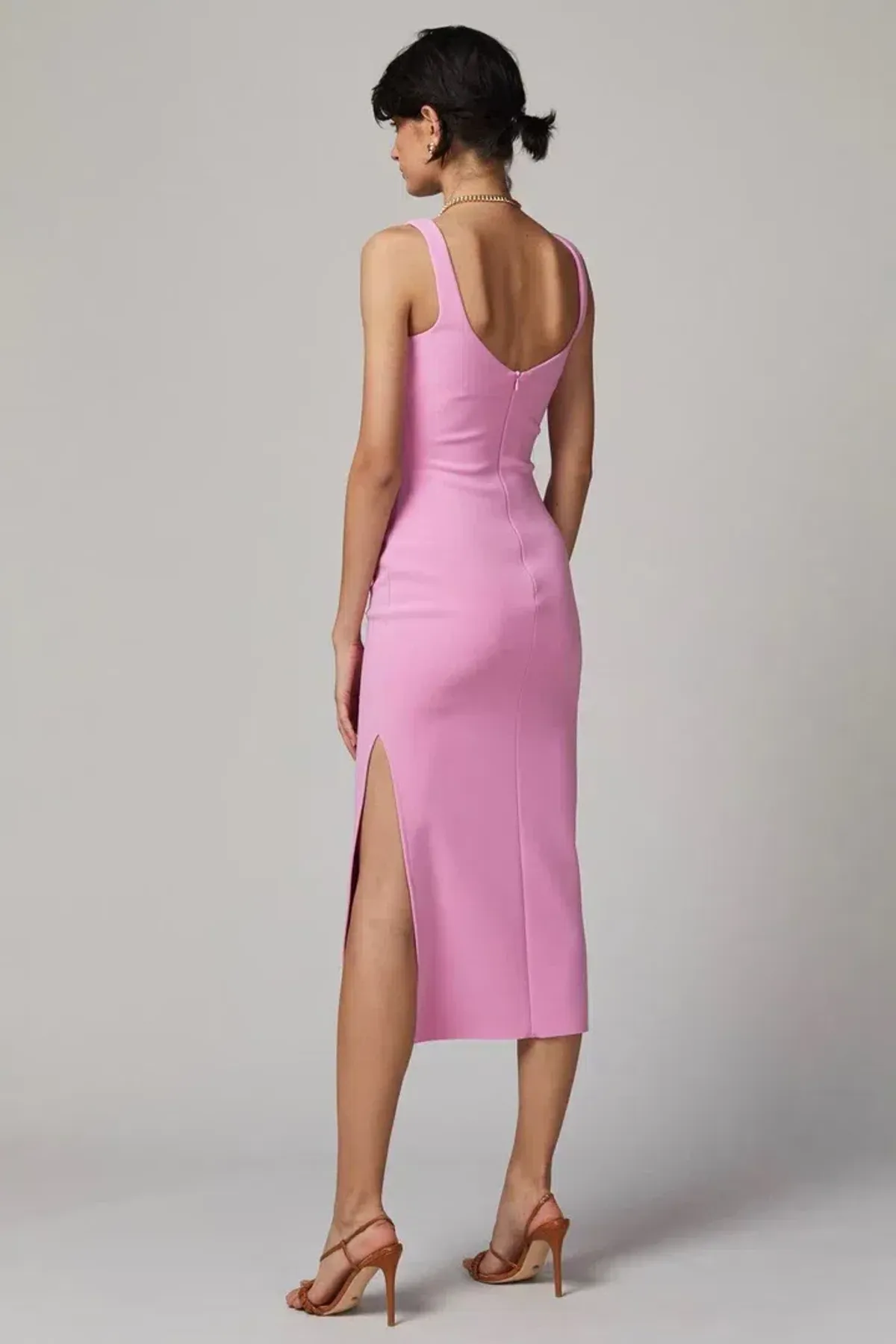 Bec & Bridge Joelle Midi Dress in Bubblegum Pink Size 14 - Image 3