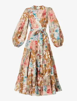 Zimmermann Cassia Tiered Floral Print Midi Dress Size 16 for rent on The Volte - image 5