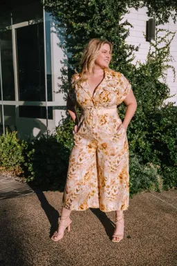 Zimmermann Rosa Roll Cuff Jumpsuit Print Size 16 for rent on The Volte - image 1