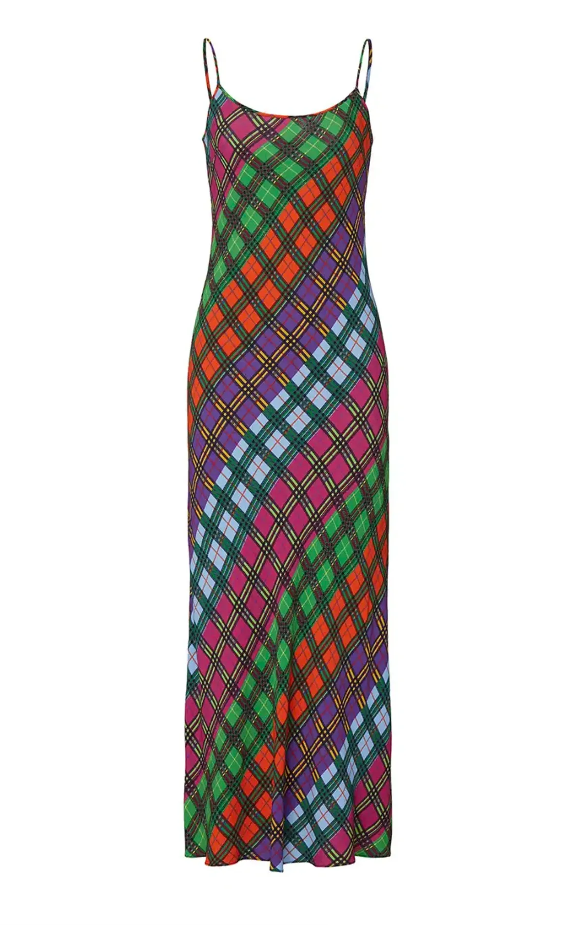 Rixo Holly Rainbow Check Print Dress Size 10  - Image 2