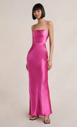 Bec & Bridge Loren Maxi Dress Deep Pink Size 6 for rent on The Volte - image 1