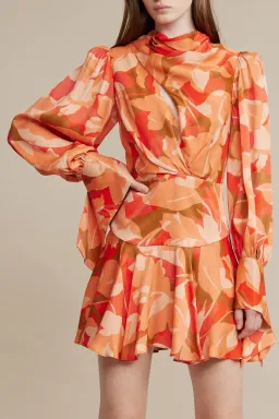 Acler Dunleer Dress Amber Bloom Size 10 for rent on The Volte - image 1