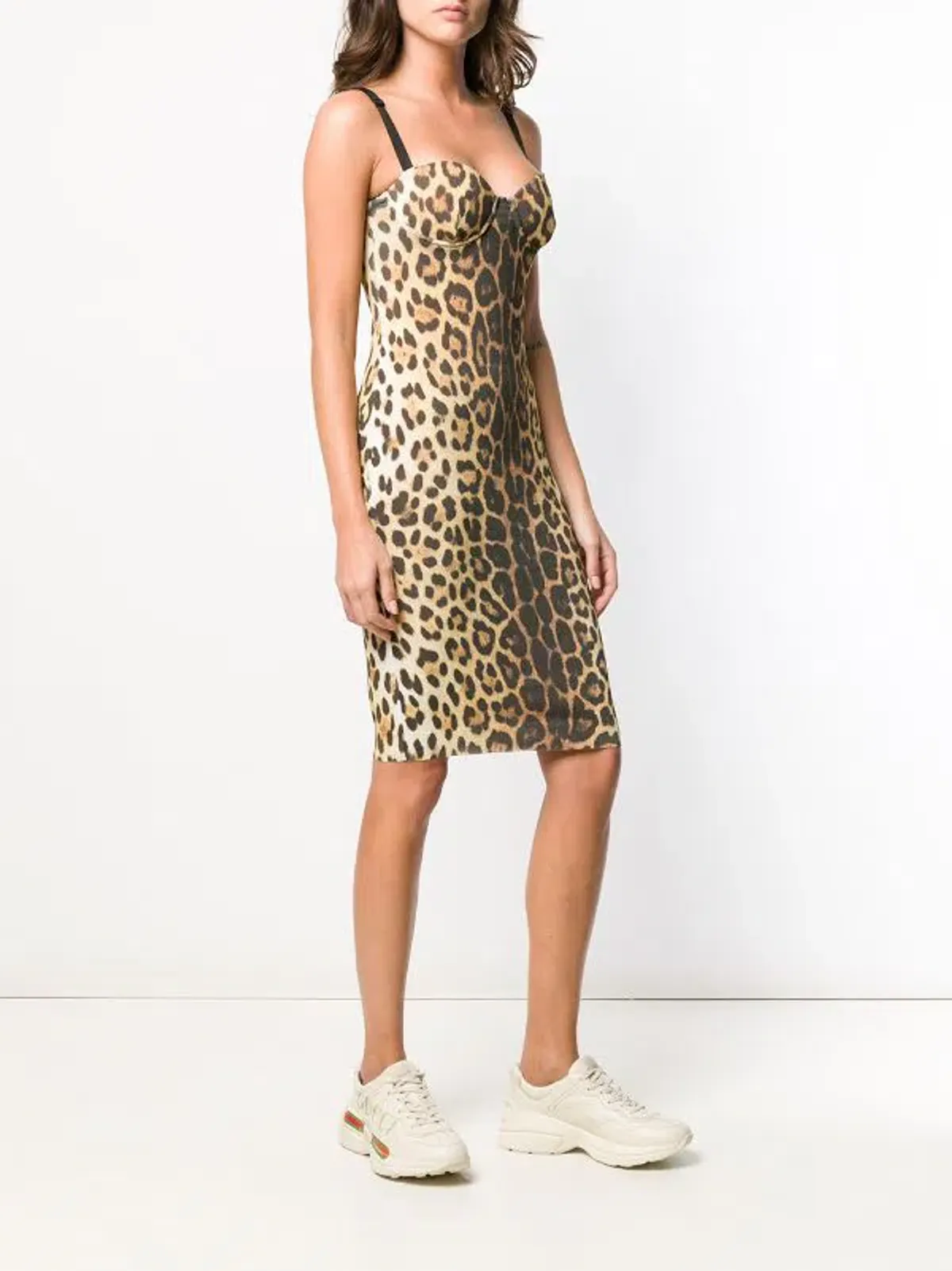 Moschino Leopard Print Sleeveless Bustier Dress Print Size 8 - Brand New! - Image 1