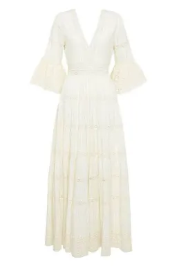 Spell & The Gypsy Tuula Senorita Gown Cream Size Medium for rent on The Volte - image 4
