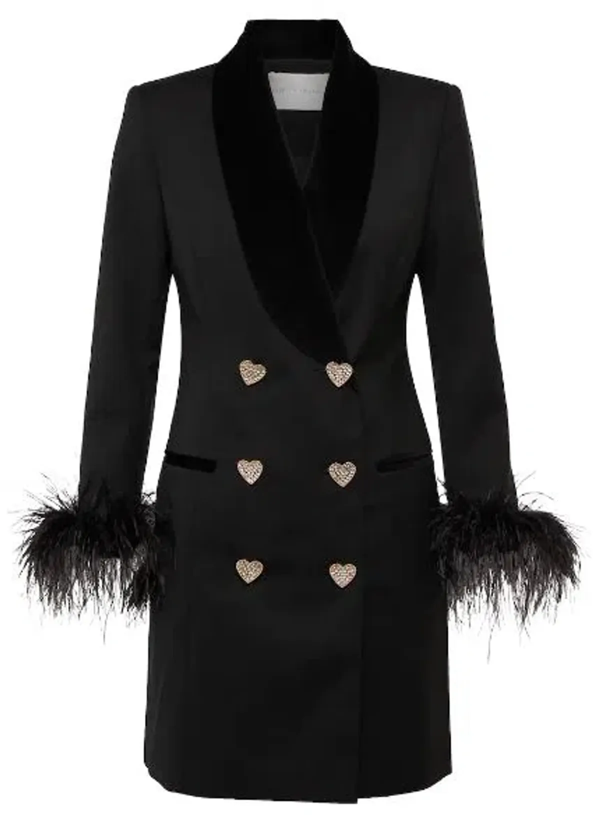 Rebecca Vallance Kawani Feather Trimmed Mini Dress Black Size 8 - Image 4