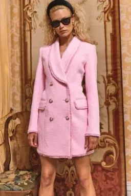 Rebecca Vallance Garance Blazer Mini Dress Pink Size 8 for rent on The Volte - image 1
