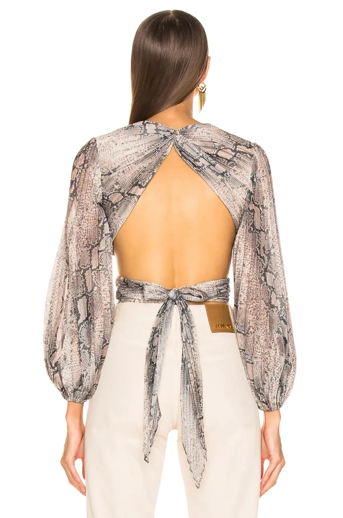 Zimmermann Corsage Pleat Bodice and Twist Front Skirt Set Python Size 1 / Au 10 - Image 2