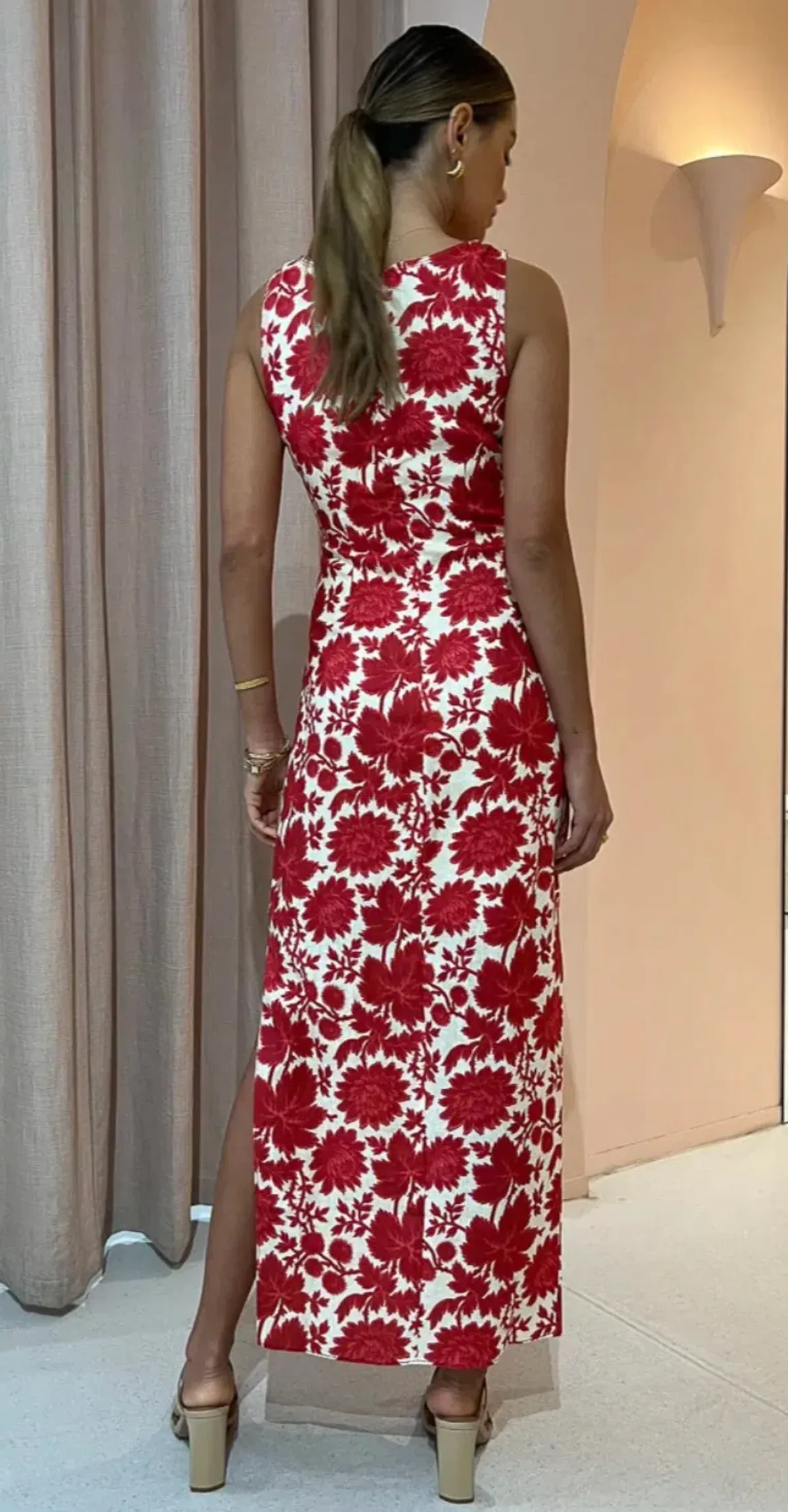 Sir the Label Cinta Cut Out Midi Dress Print Size 3 / AU 12 - Image 4