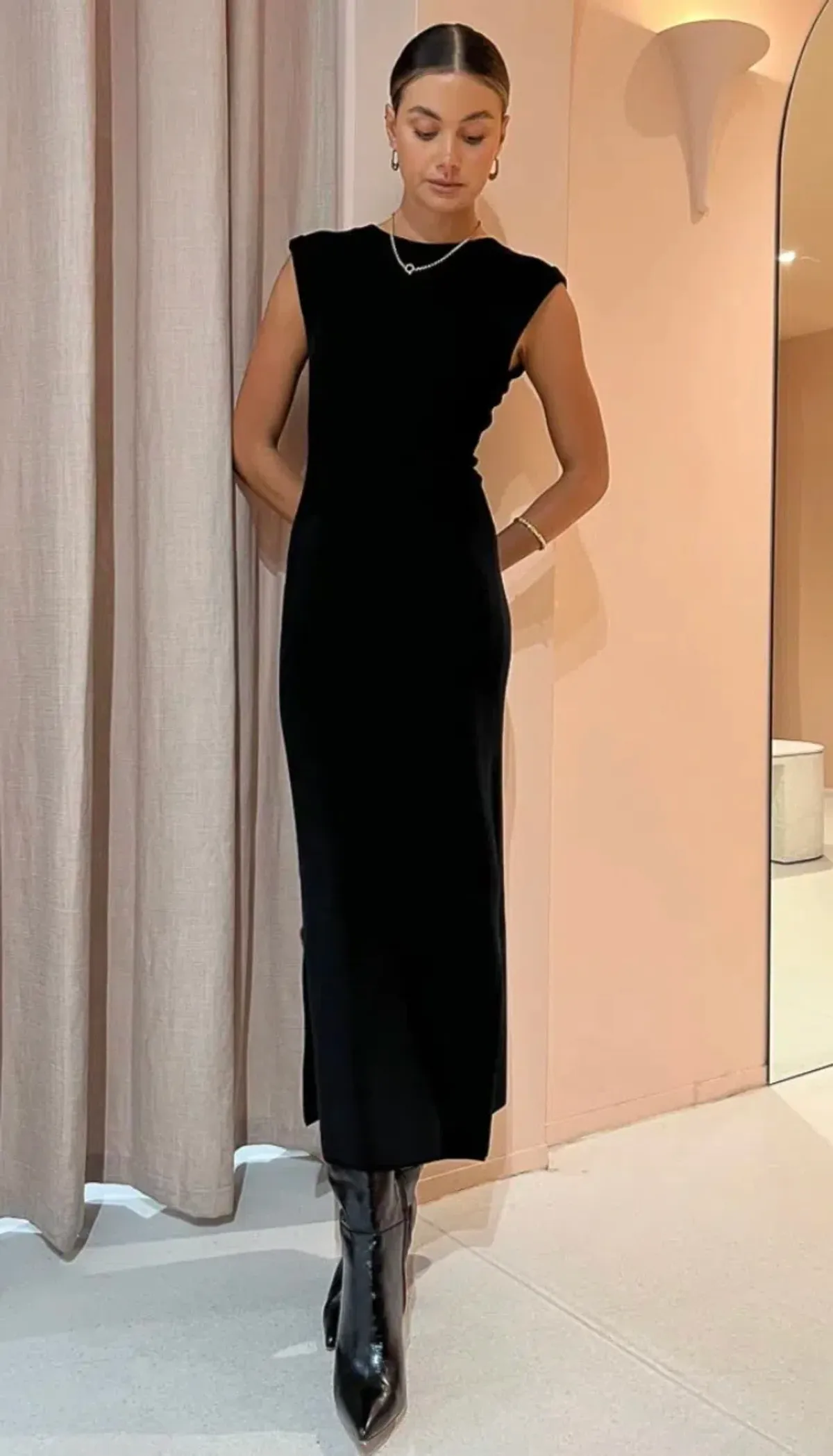 Elka Collective Maison Knit Dress Black Size 6 - Image 1