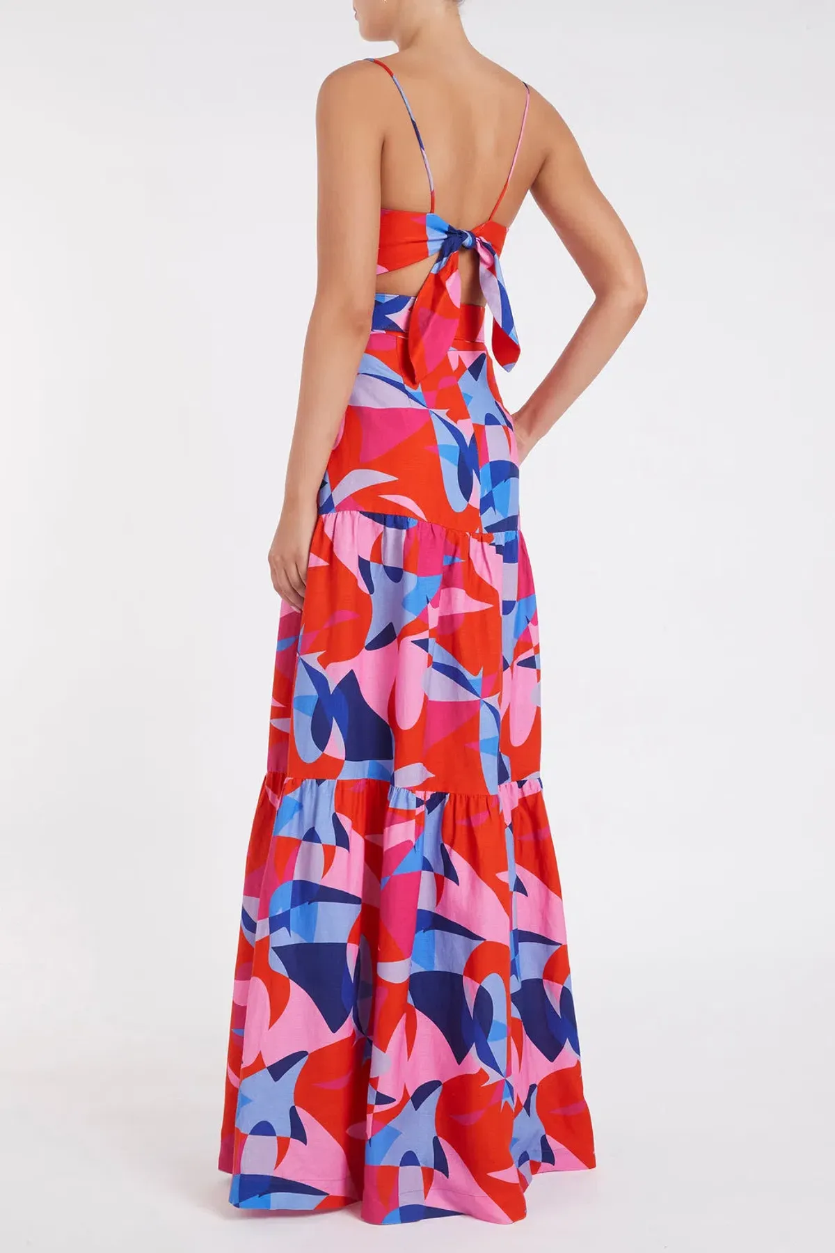Rebecca Vallance Iggy Cut Out Maxi Dress Print Size 8 - Image 5
