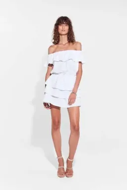 Sir The Label Stefi Mini Dress White Size AU 10 for rent on The Volte - image 1