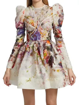 Zimmermann Prima Panelled Mini Dress Print Size 0 for rent on The Volte - image 7