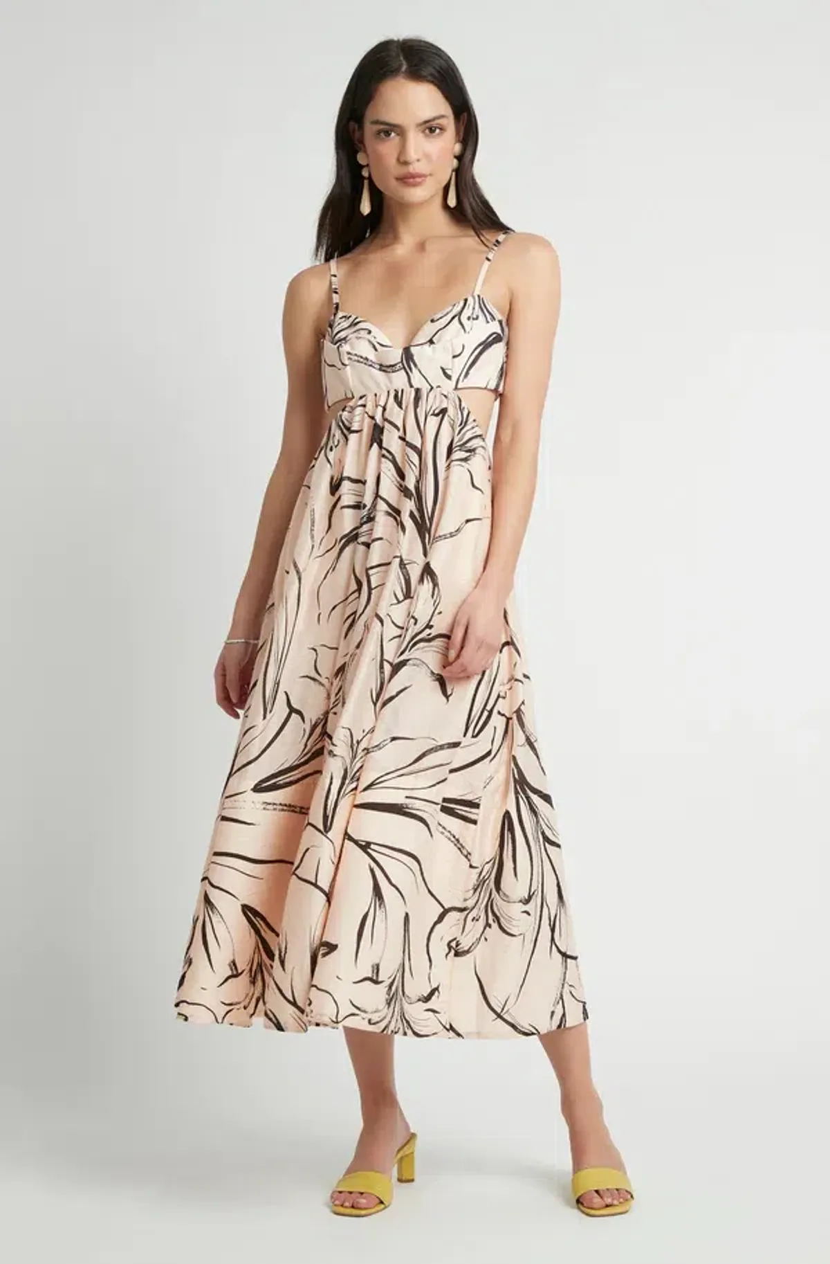 Sheike Brushed Lily Midi Dress Print Size 6 - Image 1