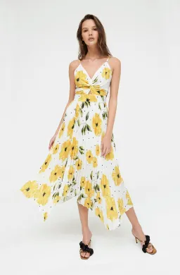 Sheike Bright Blooms Floral Midi Dress Print Size 6 for rent on The Volte - image 1