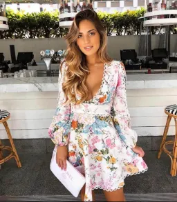 Zimmermann Heathers Flounce Mini Dress Garden Floral Size 2 / Au 12 for rent on The Volte - image 3