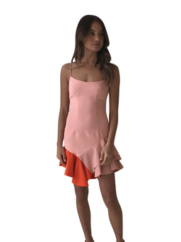 BY JOHNNY - BAMBI FRILL PINK DRESS SZ 6 for rent on The Volte - image 1