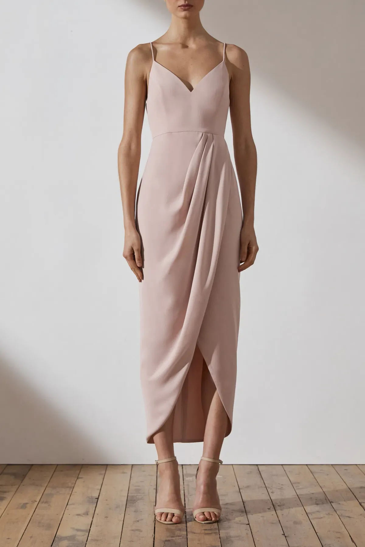 Shona Joy Samantha Core Cocktail Dress in Ballet Pink Size 10 - Image 1