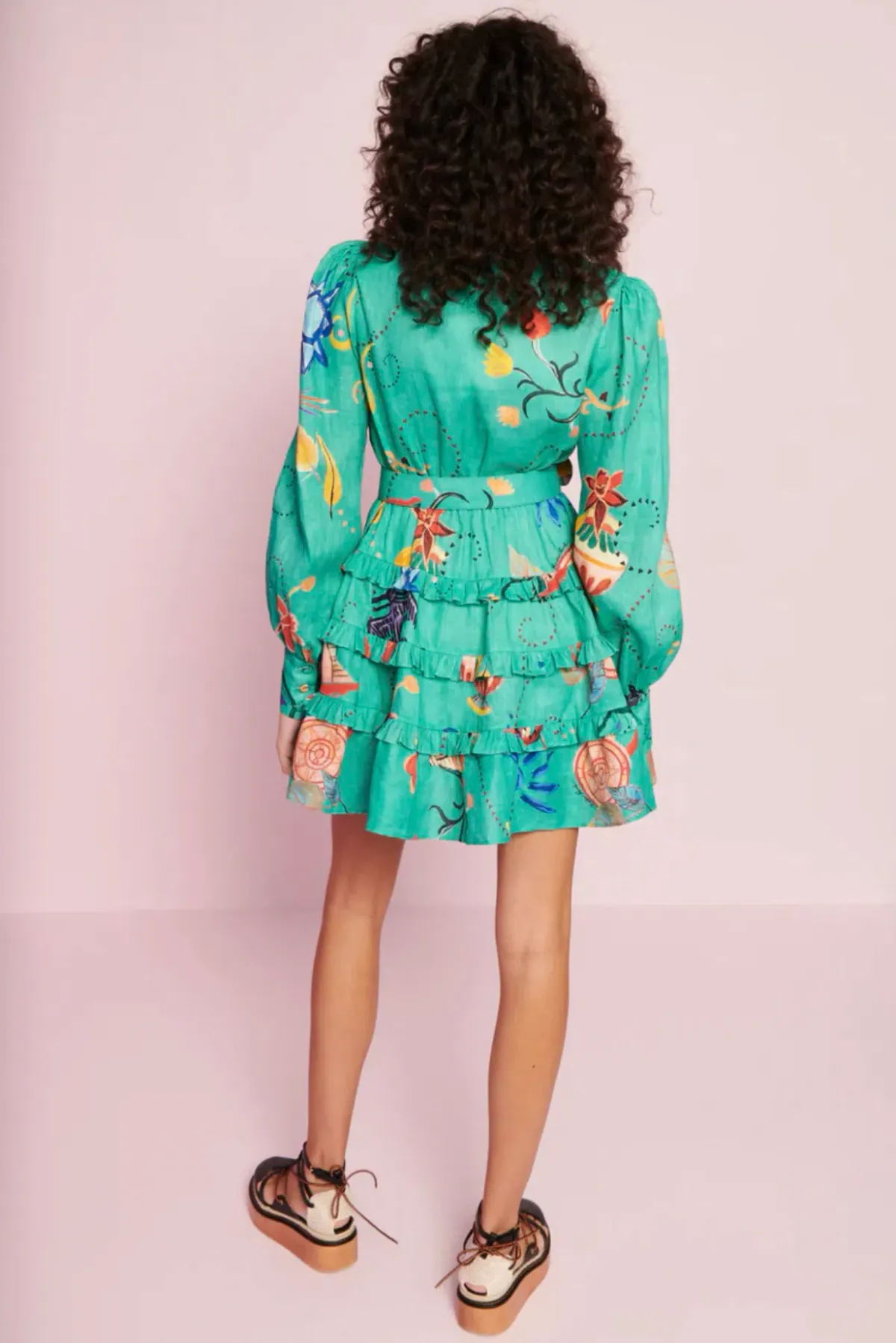 Kate Ford Cordia Layered Dress Print Size 1/Au 8 - Image 4