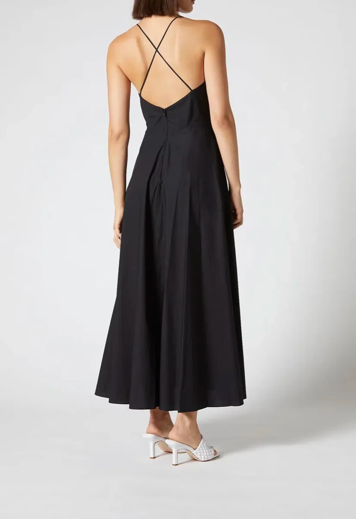 Scanlan Theodore Cotton Strappy Dress Dress NAVY Size 8 - Image 2