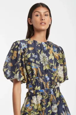 Sir the Label Lilian Open Back Mini Dress Delia Print Size 1 for rent on The Volte - image 2