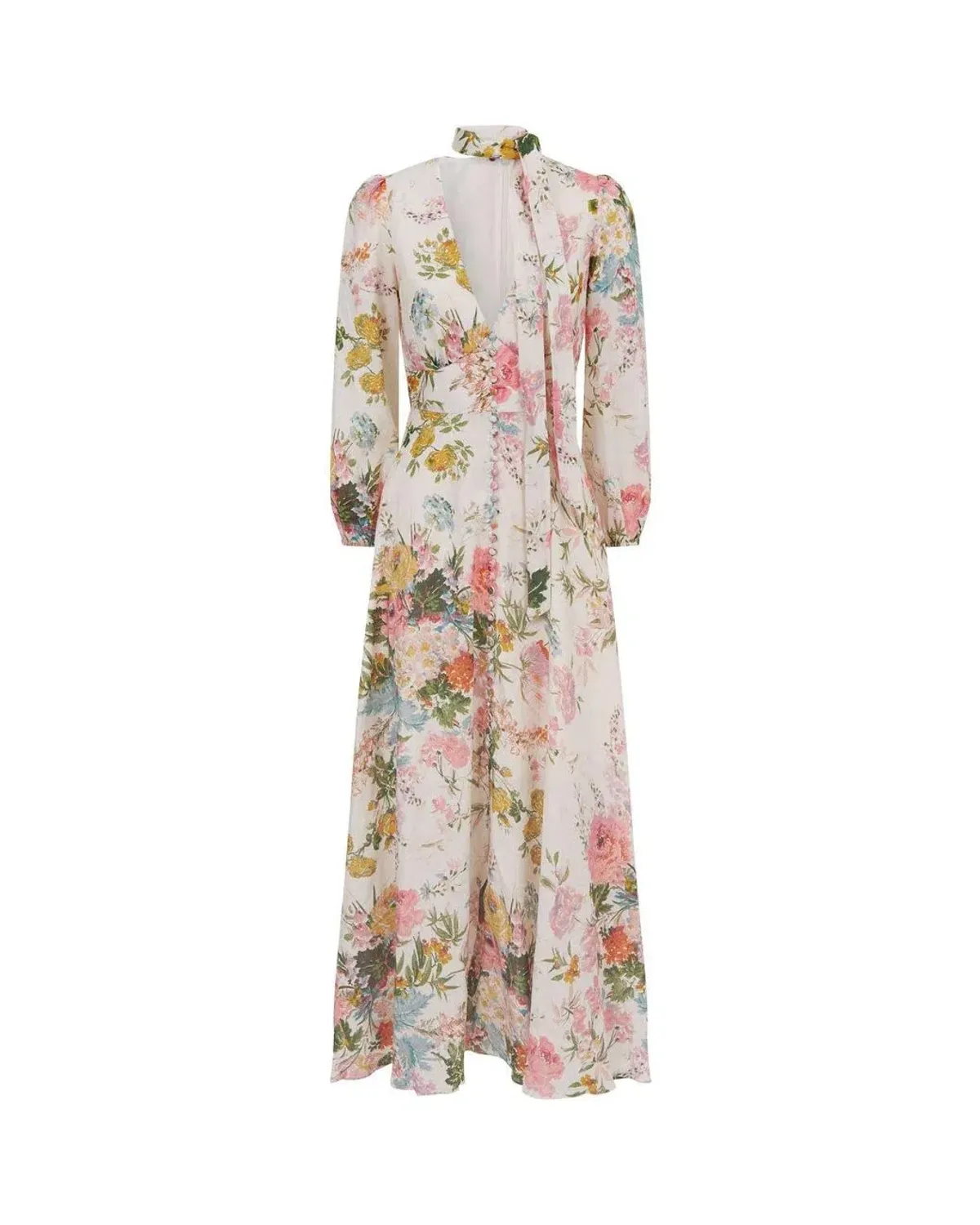 Zimmermann Heathers Plunge Long Maxi Dress Garden Floral Size 2 / AU 12 - Image 6