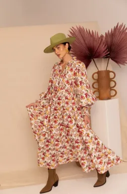 Aje Aurelia Floral Linen Gown Print Size 12 for rent on The Volte - image 2