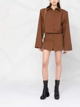 The Attico Margot Dress Brown Size 6 for rent on The Volte - image 1