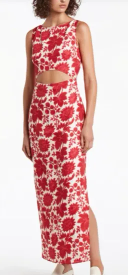 Sir the Label Cinta Cut Out Midi Dress Print Size 6 for rent on The Volte - image 3