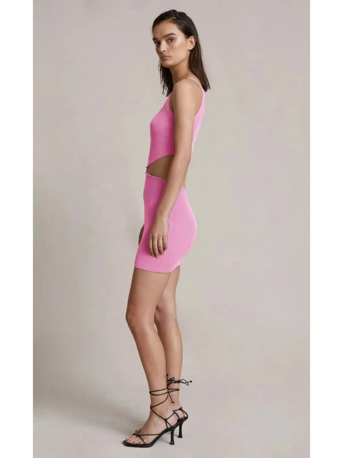 Bec & Bridge Mason Knit Mini Dress Pink Size AU 6 - Image 2