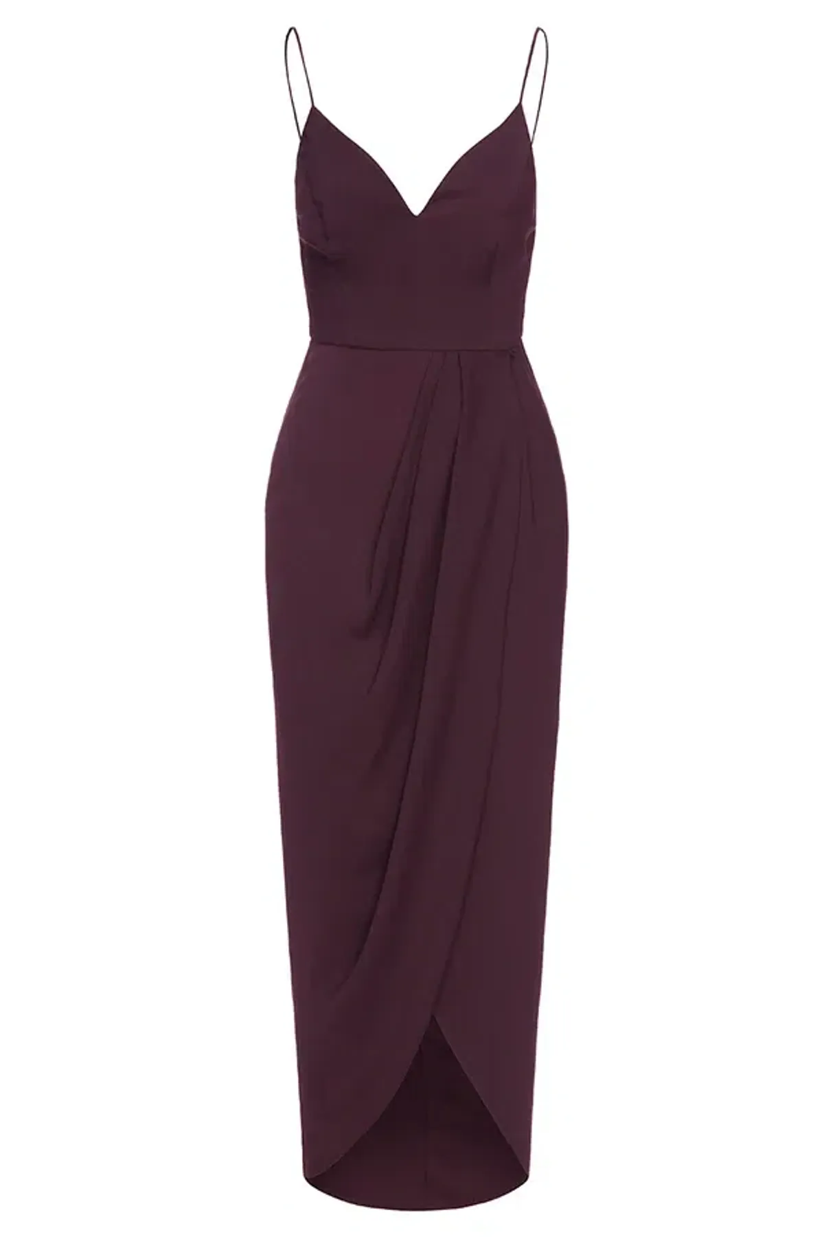Shona Joy Core Cocktail Dress Aubergine Size 10 - Image 4