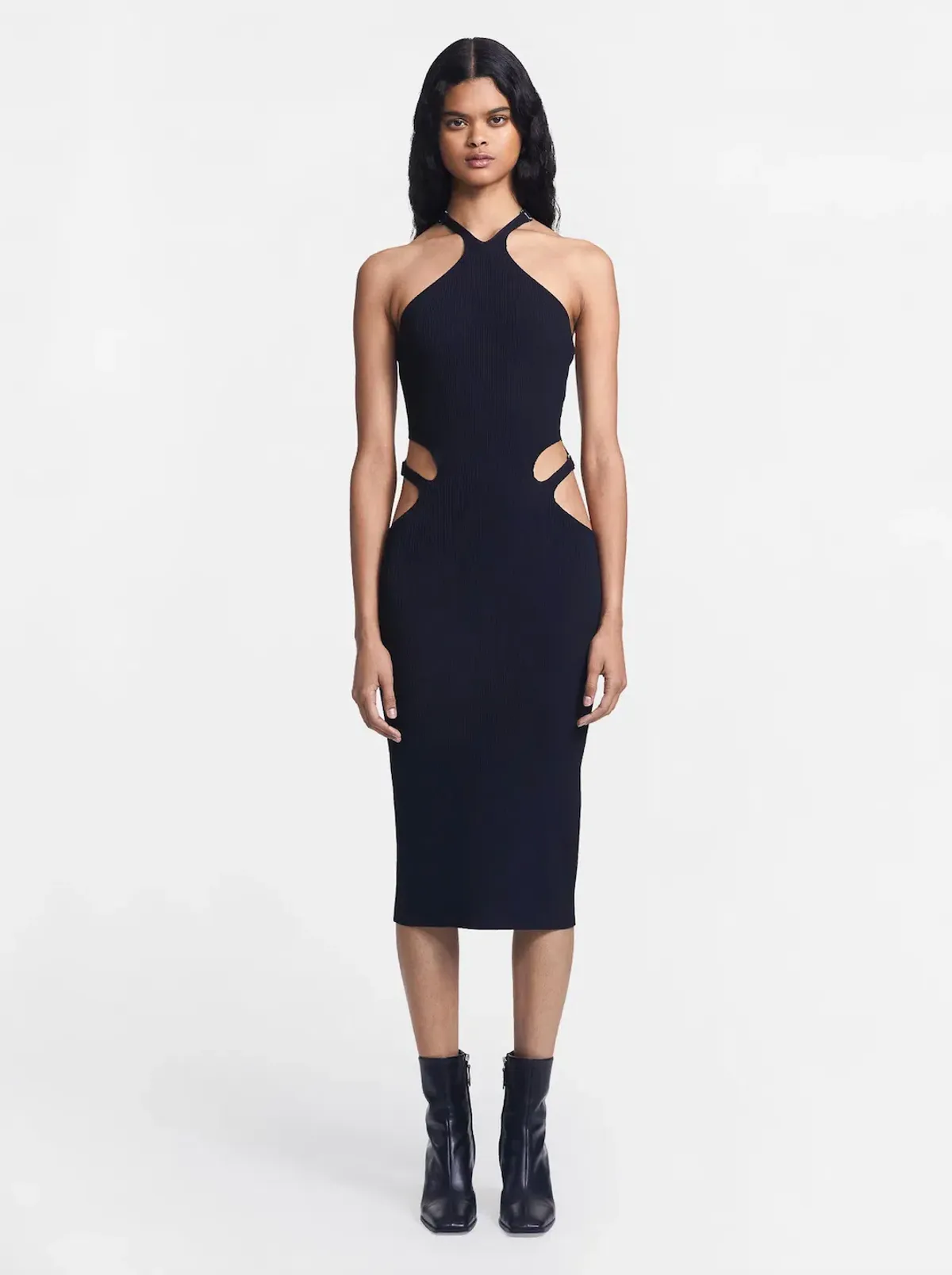 Dion Lee Lustrate Fork Dress Black Size S/ Au 8 - Image 1