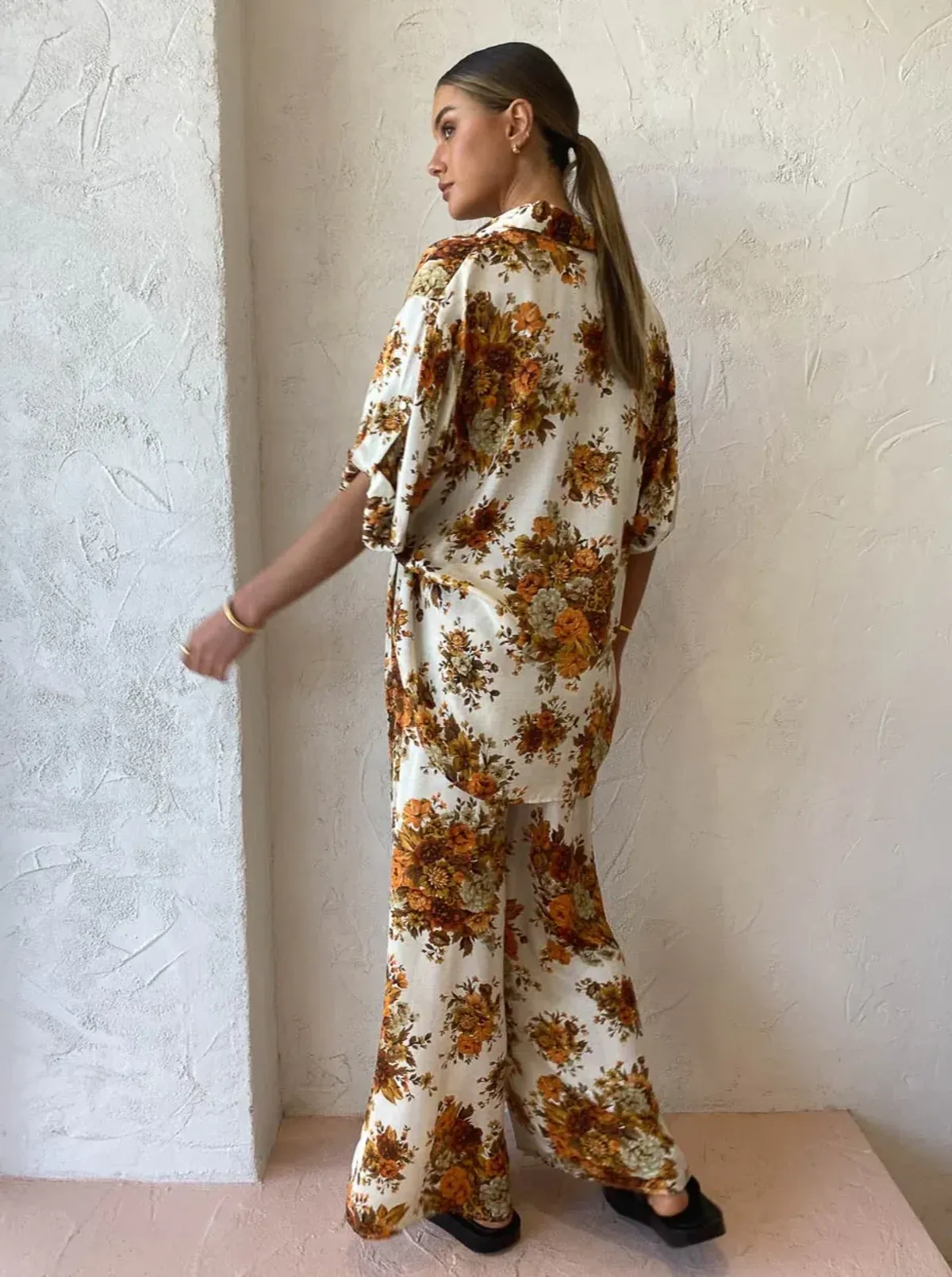 Alemais Derby Lounge Shirt and Pants Set Print Size 10 - Image 3