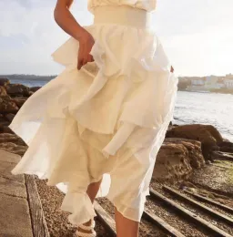 Aje Medina Tiered Midi Skirt White Size 12  for rent on The Volte - image 2