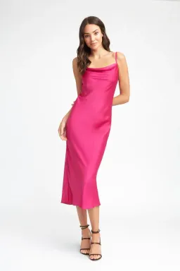 Kookai Cosmo Slip Dress Pink Size 10 for rent on The Volte - image 1