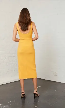 Bec & Bridge Elle Midi Dress Yellow Size 6 for rent on The Volte - image 3
