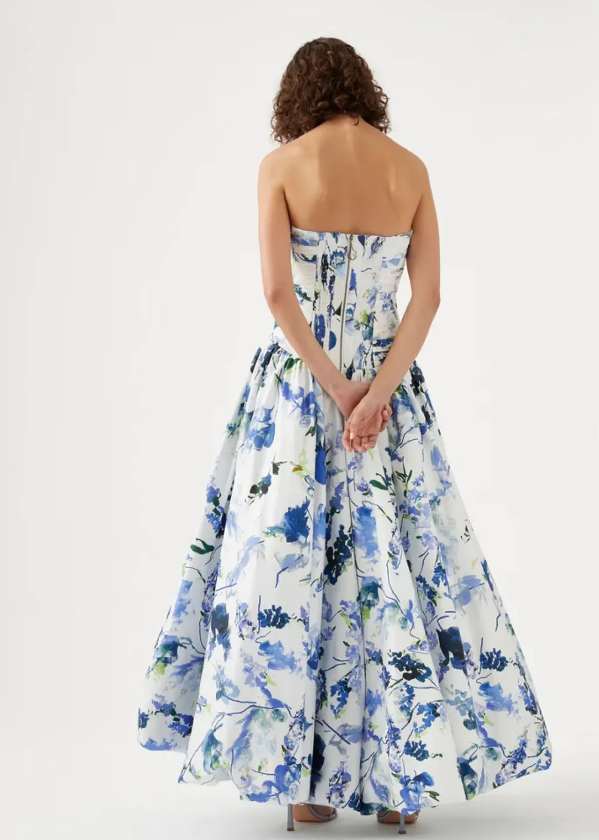 Aje Violette Bubble Hem Maxi Dress Print Size 10 - Image 3